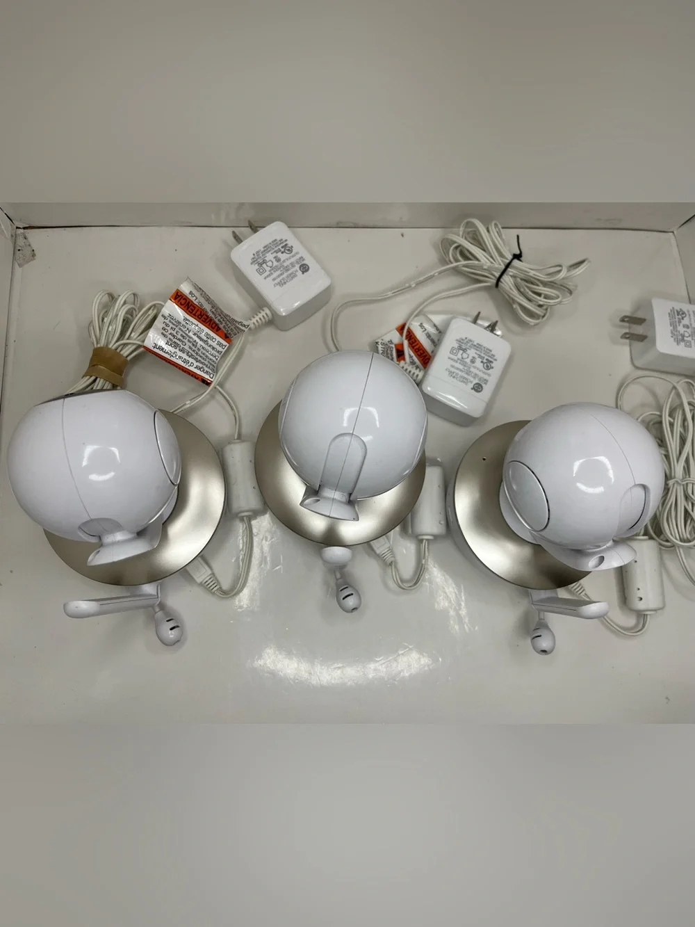 Lot Of 3 Motorola MBP853CONNECT Wi-Fi Video Baby Monitor Cámaras W/power Adapter